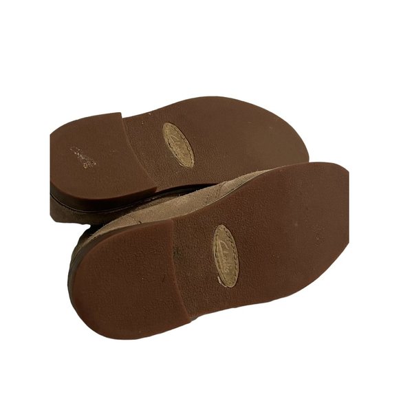 Clarks Acre Bridge Ankle Boots Booties Tan Suede Women's Size 8.5 Tie up - Picture 3 of 6